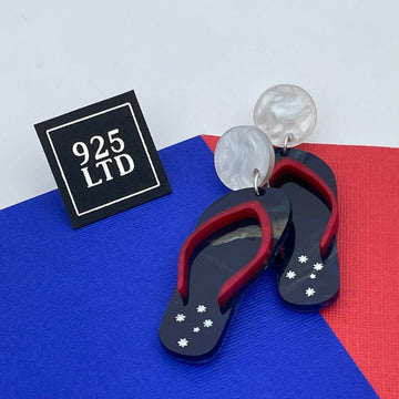 Handmade by 925Ltd Acrylic Earrings Aussie Thongs Acrylic Dangles
