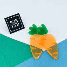 Handmade by 925Ltd Acrylic Earrings Carrot Acrylic Dangles