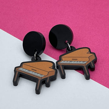 Handmade by 925Ltd Acrylic Earrings Piano Acrylic Earrings