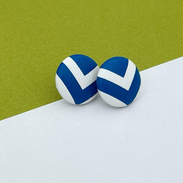 Handmade by 925Ltd Button Earrings Canterbury Rugby League Button Earrings