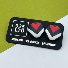 Handmade by 925Ltd Button Earrings New Zealand Rugby League Button Earrings