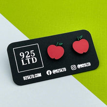 Handmade by 925Ltd Wooden Earrings Surgical Steel Apple Wooden Earrings