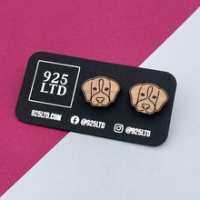 Handmade by 925Ltd Wooden Earrings Surgical Steel Beagle Wooden Earrings